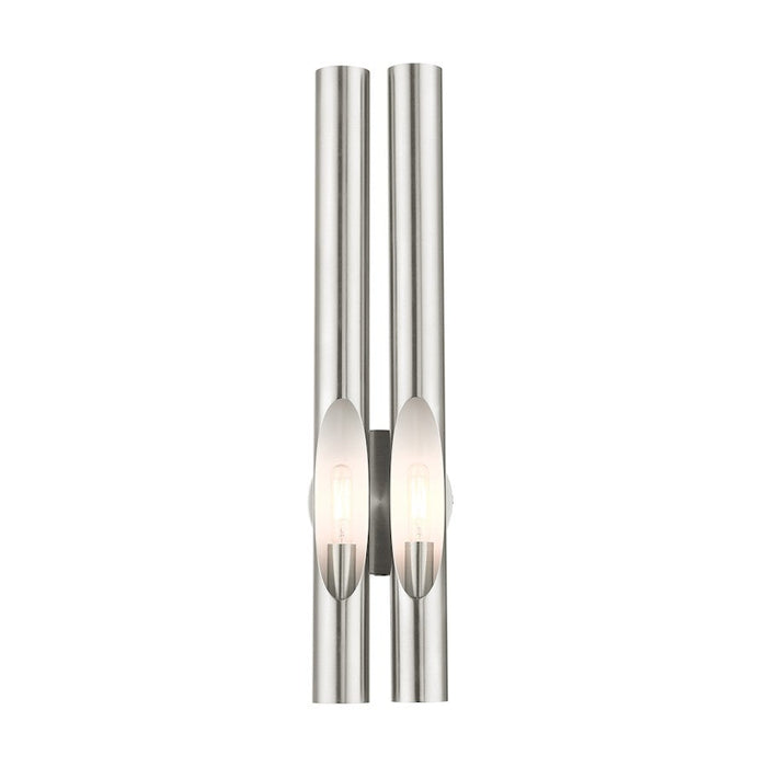 Livex Acra 2 Light ADA Double Sconce, Brushed Nickel - 45912-91