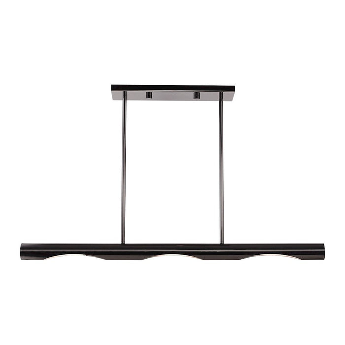 Livex Acra 3 Light Linear Chandelier, Black Chrome - 45917-46