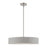 Livex Elmhurst 4 Light Medium Drum Pendant, Nickel/White/Gray/White - 46144-91