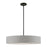 Livex Elmhurst 5 Light Large Drum Pendant, Black/Gray Fabric/White - 46145-04