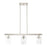 Livex Munich 3 Light Linear Chandelier, Brushed Nickel/Clear - 46153-91