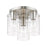 Livex Munich 3 Light Flush Mount, Brushed Nickel/Clear