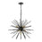 Livex Tribeca 7 Light Pendant Chandelier, Black/Brass/Iron Pipe Rods - 46175-68