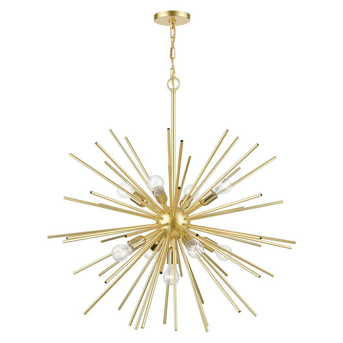 Livex Tribeca 9 Light Foyer Pendant Chandelier, Soft Gold/Brass - 46176-33