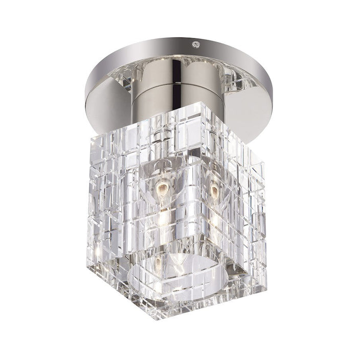 Livex Rotterdam 1 Light Crystal Semi-Flush Mount