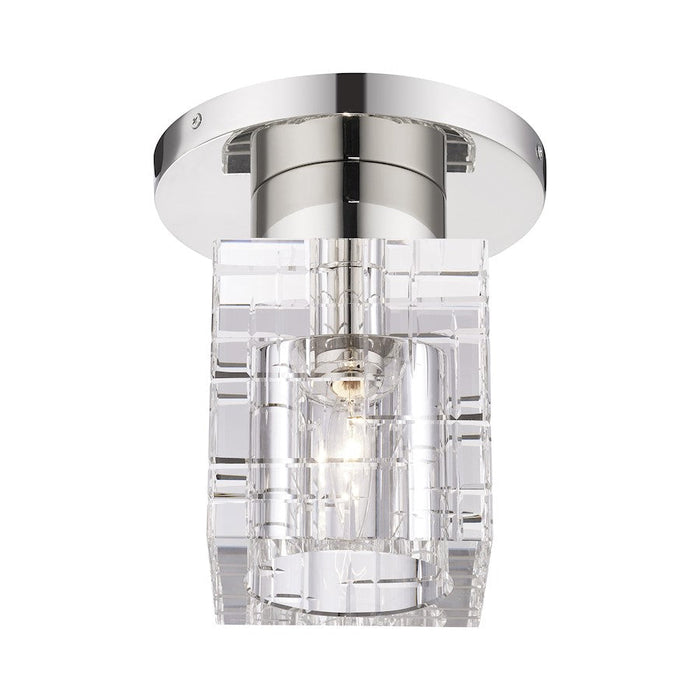 Livex Rotterdam 1 Light Crystal Semi-Flush Mount