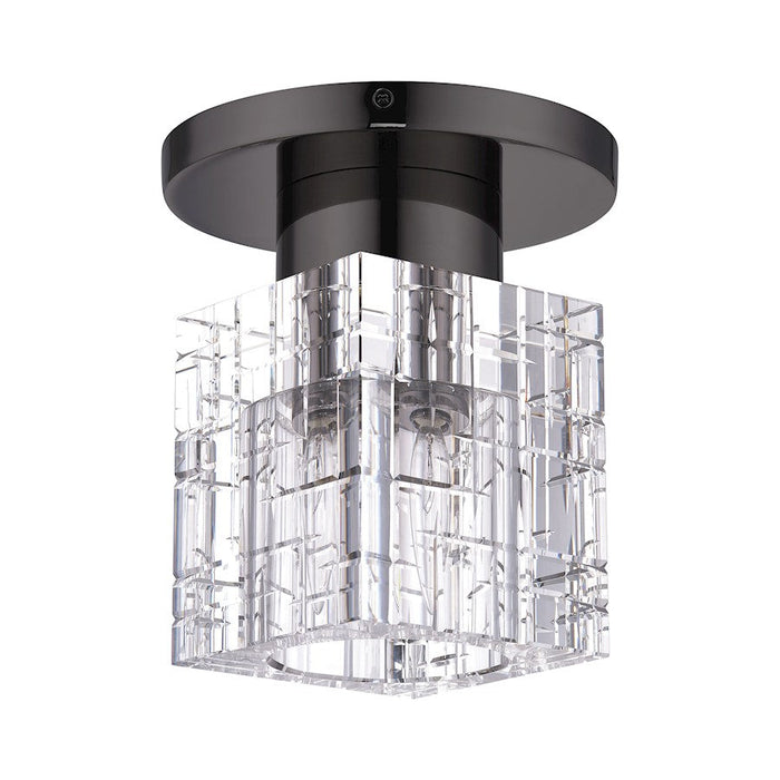 Livex Rotterdam 1 Light Crystal Semi-Flush Mount