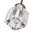 Livex Rotterdam 1 Light Crystal Semi-Flush, Black Chrome/Crystal