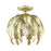 Livex Acanthus 1 Light Semi Flush Mount, Winter Gold - 46231-28