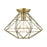 Livex Geometric 1 Light Flush Mount, Antique Brass - 46248-01