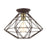 Livex Geometric 1 Light Flush Mount, Bronze - 46248-07