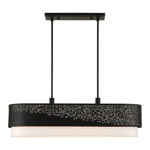 Livex Noria 6 Light Linear Chandelier, Black - 46258-04