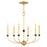 Livex Cortlandt 6 Light Chandelier, Natural Brass with Bronze Accents - 46316-08