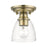 Livex Montgomery 1 Light Petite Semi-Flush, Antique Brass/Clear - 46331-01