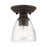 Livex Montgomery 1 Light Petite Semi-Flush, Bronze/Clear - 46331-07