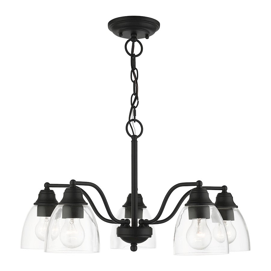 Livex Montgomery 5 Light Chandelier, Black - 46335-04