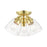 Livex Montgomery 3 Light Semi-Flush, Polished Brass/Clear - 46339-02