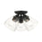 Livex Montgomery 3 Light Flush Mount, Black - 46339-04