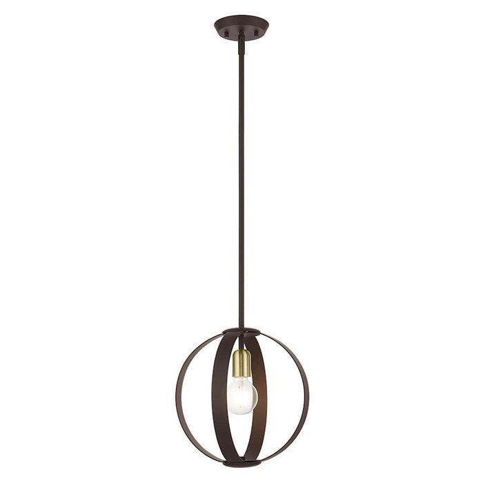 Livex Modesto 1 Light Globe Pendant, Bronze - 46413-07