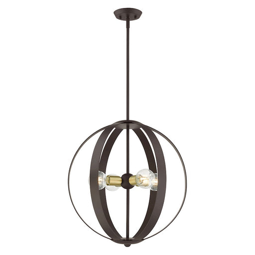 Livex Modesto 4 Light Chandelier, Bronze - 46415-07