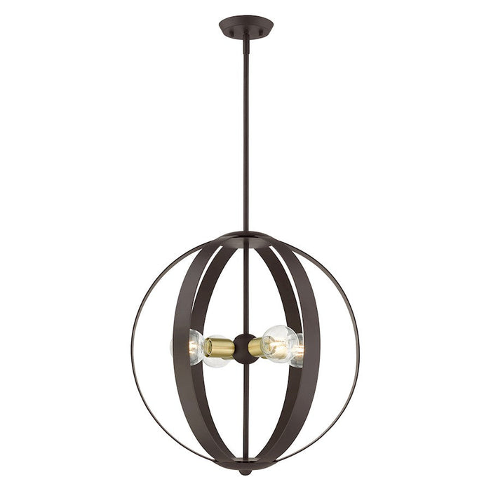 Livex Modesto 4 Light Chandelier, Bronze - 46415-07