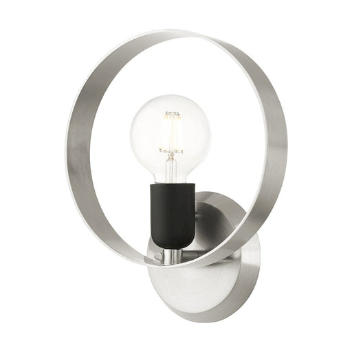 Livex Modesto 1 Light Small ADA Wall Sconce, Brushed Nickel - 46421-91