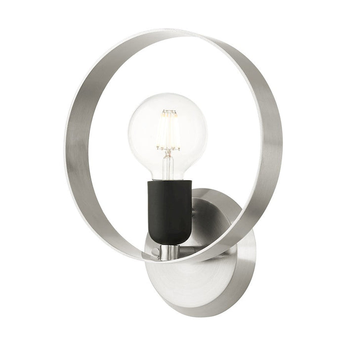 Livex Modesto 1 Light Small ADA Wall Sconce, Brushed Nickel - 46421-91