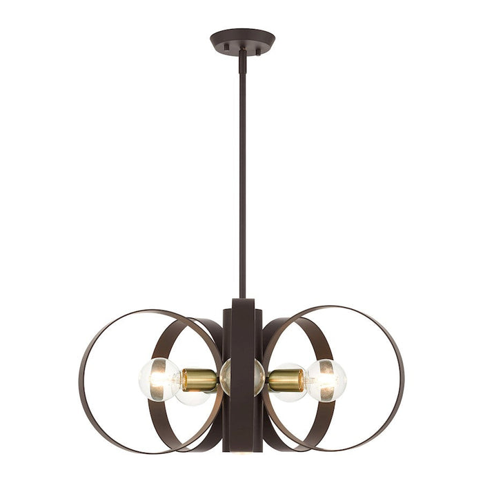 Livex Modesto 6 Light Chandelier, Bronze - 46425-07