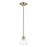 Livex Moreland 1 Light Single Pendant, Antique Brass/Clear - 46480-01