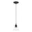 Livex Moreland 1 Light Single Pendant, Black/Clear - 46480-04