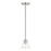 Livex Moreland 1 Light Single Pendant, Brushed Nickel/Clear - 46480-91