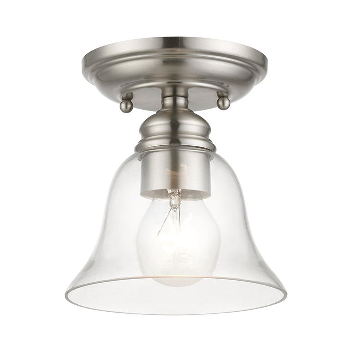 Livex Moreland 1 Light Small Semi-Flush Mount