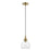 Livex Catania 1 Light Mini Pendant, Antique Brass/Clear - 46501-01