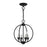 Livex Milania 4 Light Convertible Semi Flush/Chandelier, Black/Nickel - 4664-04