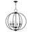 Livex Milania 6 Light Chandelier, Black with Brushed Nickel Accents - 4666-04