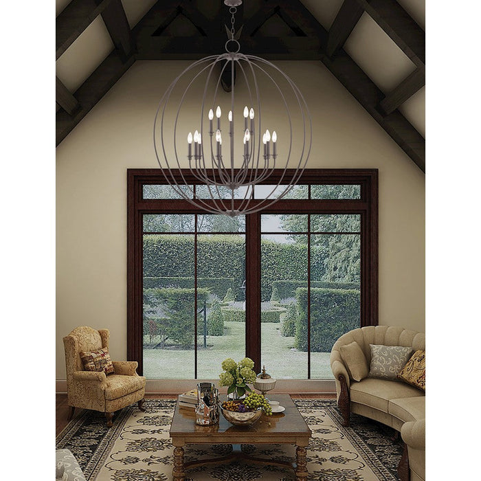 Livex Milania 15 Light Foyer Chandelier, Bronze - 46690-07