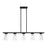 Livex Cityview 5 Light Linear Chandelier, Black/Brushed Nickel/Clear - 46715-04