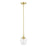 Livex Willow 1 Light Single Pendant, Satin Brass/Clear - 46721-12