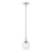 Livex Willow 1 Light Single Pendant, Brushed Nickel/Clear - 46721-91