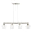 Livex Willow 4 Light Linear Chandelier, Brushed Nickel/Clear - 46724-91