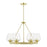 Livex Willow 6 Light Chandelier, Satin Brass/Clear - 46726-12