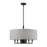 Livex Dakota 7 Light Pendant Chandelier, Black/Urban Gray/White - 46736-04