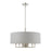 Livex Dakota 7 Light Pendant Chandelier, Nickel/Gray Fabric/White - 46736-91