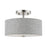 Livex Dakota 2 Light Semi-Flush, Nickel/White/Urban Gray/White - 46741-91