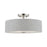 Livex Dakota 3 Light Semi-Flush, Nickel/White/Urban Gray/White - 46743-91