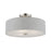 Livex Dakota Semi-Flush, Nickel/White/Urban Gray/White