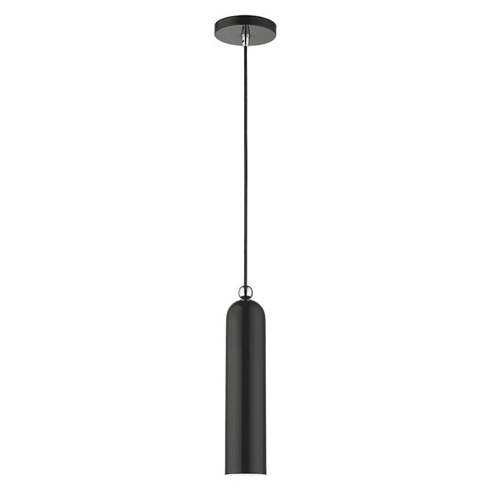 Livex Ardmore 1 Light Pendant, Shiny Black - 46751-68