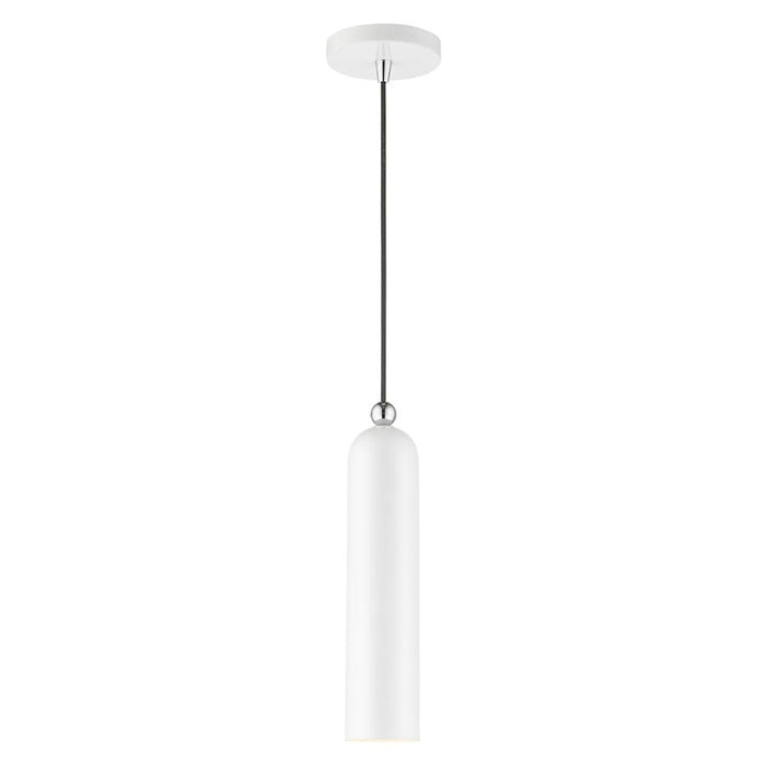 Livex Ardmore 1 Light Pendant, Shiny White - 46751-69