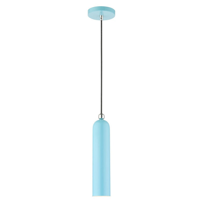 Livex Ardmore 1 Light Pendant, Shiny Baby Blue - 46751-74