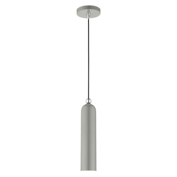 Livex Ardmore 1 Light Pendant, Shiny Light Gray - 46751-90